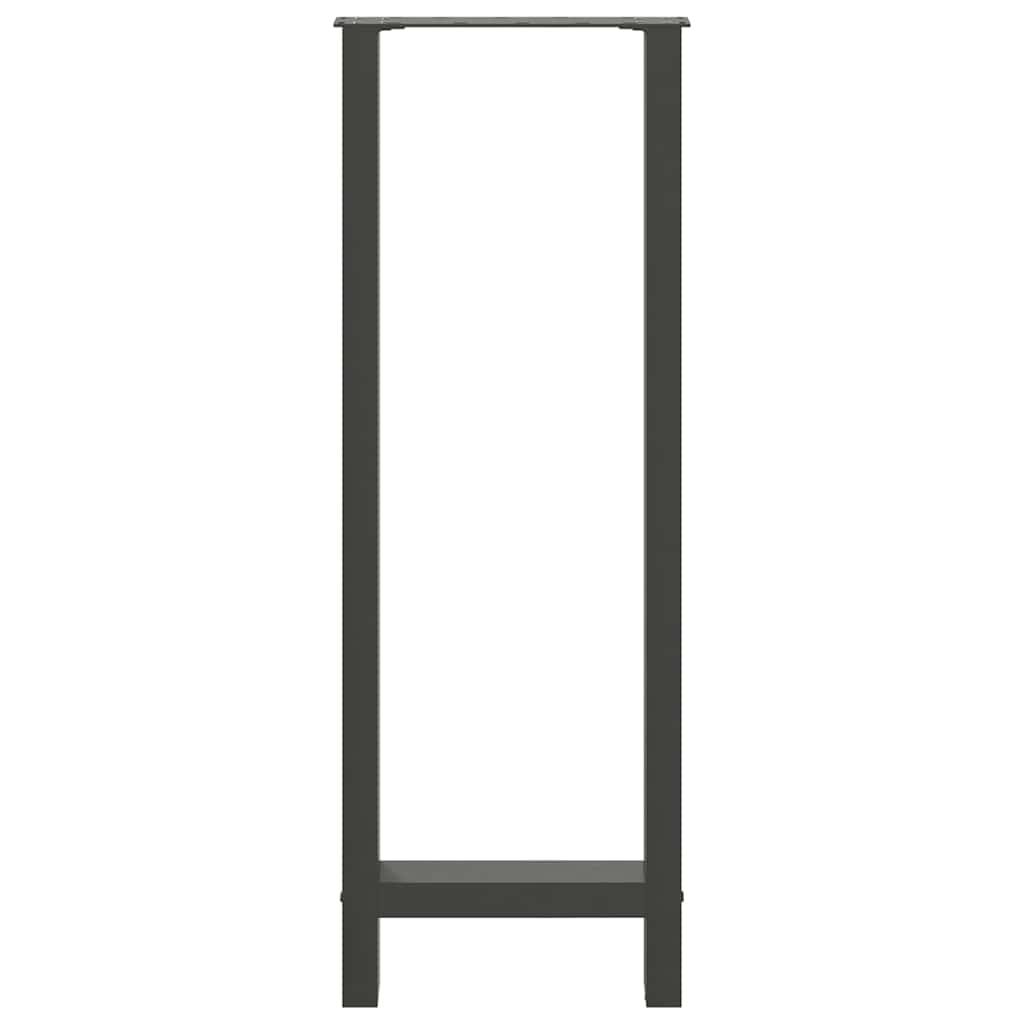 2 db antracitszürke acél bárasztalláb 50x(110-111) cm 5