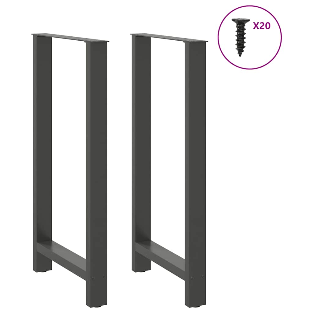 2 db antracitszürke acél bárasztalláb 60x(110-111) cm 3