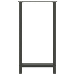 2 db antracitszürke acél bárasztalláb 60x(110-111) cm 5