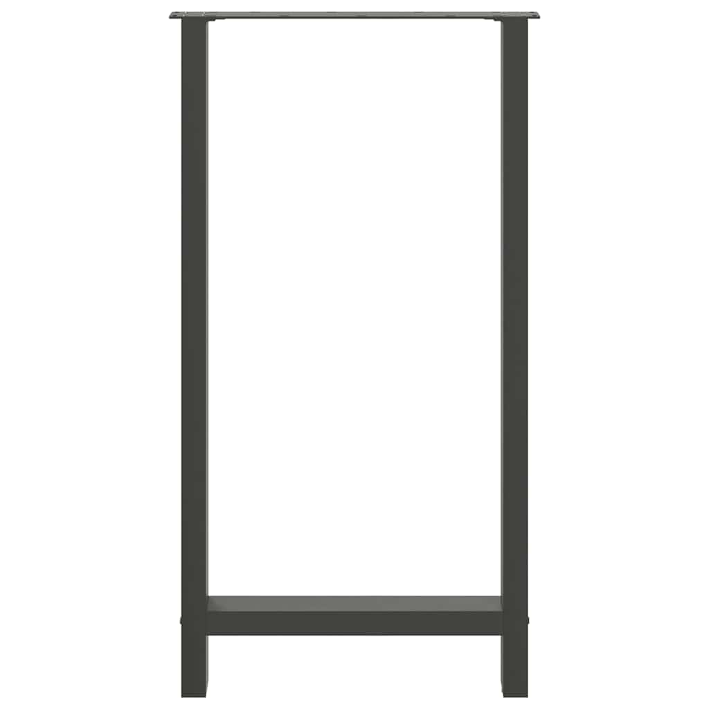 2 db antracitszürke acél bárasztalláb 60x(110-111) cm 5