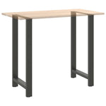 2 db antracitszürke acél bárasztalláb 60x(110-111) cm 8