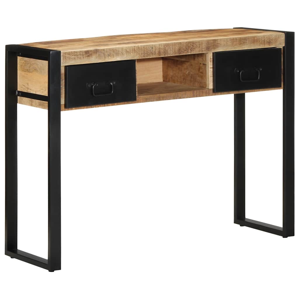 Tömör nyersfa mangófa tálalóasztal 100 x 35 x 75 cm 11