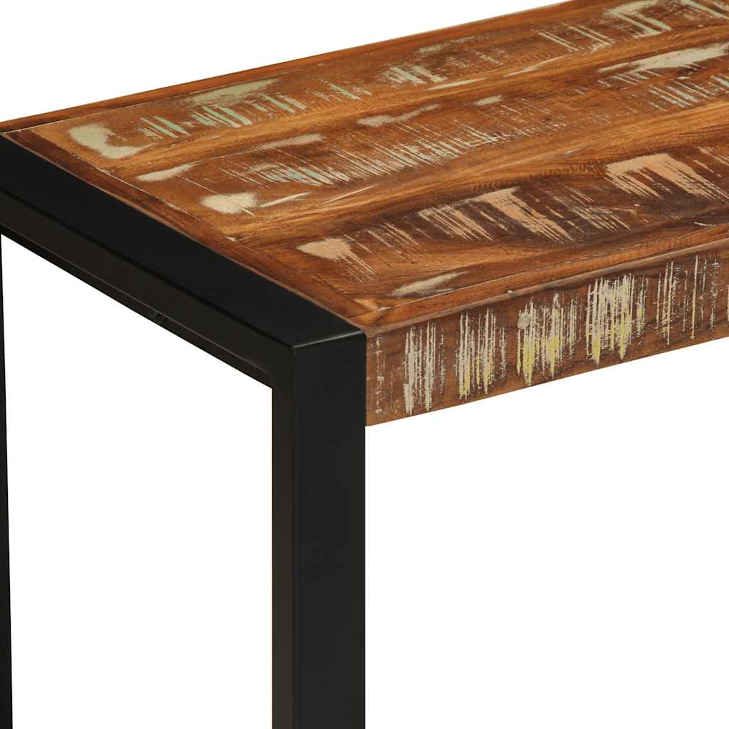Tömör újrahasznosított fa többszínű pad 60x35x45 cm 6