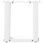 2 db U alakú fehér dohányzóasztal láb 30x(30-31) cm acél 5