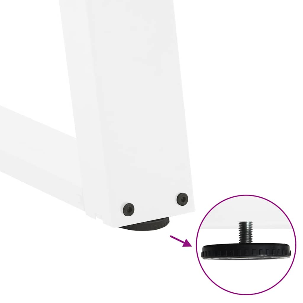 2 db U alakú fehér dohányzóasztal láb 30x(30-31) cm acél 9