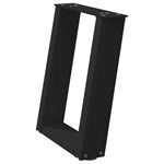 2 db fekete, U alakú acél dohányzóasztal láb 38x(42-43) cm 4