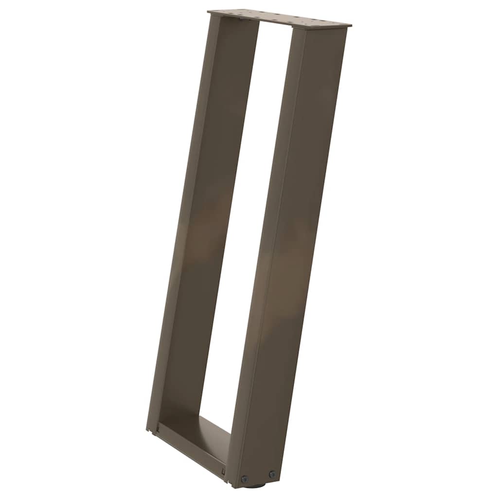 2 db U alakú natúr acél konzolasztal láb 38x(72-73) cm 4