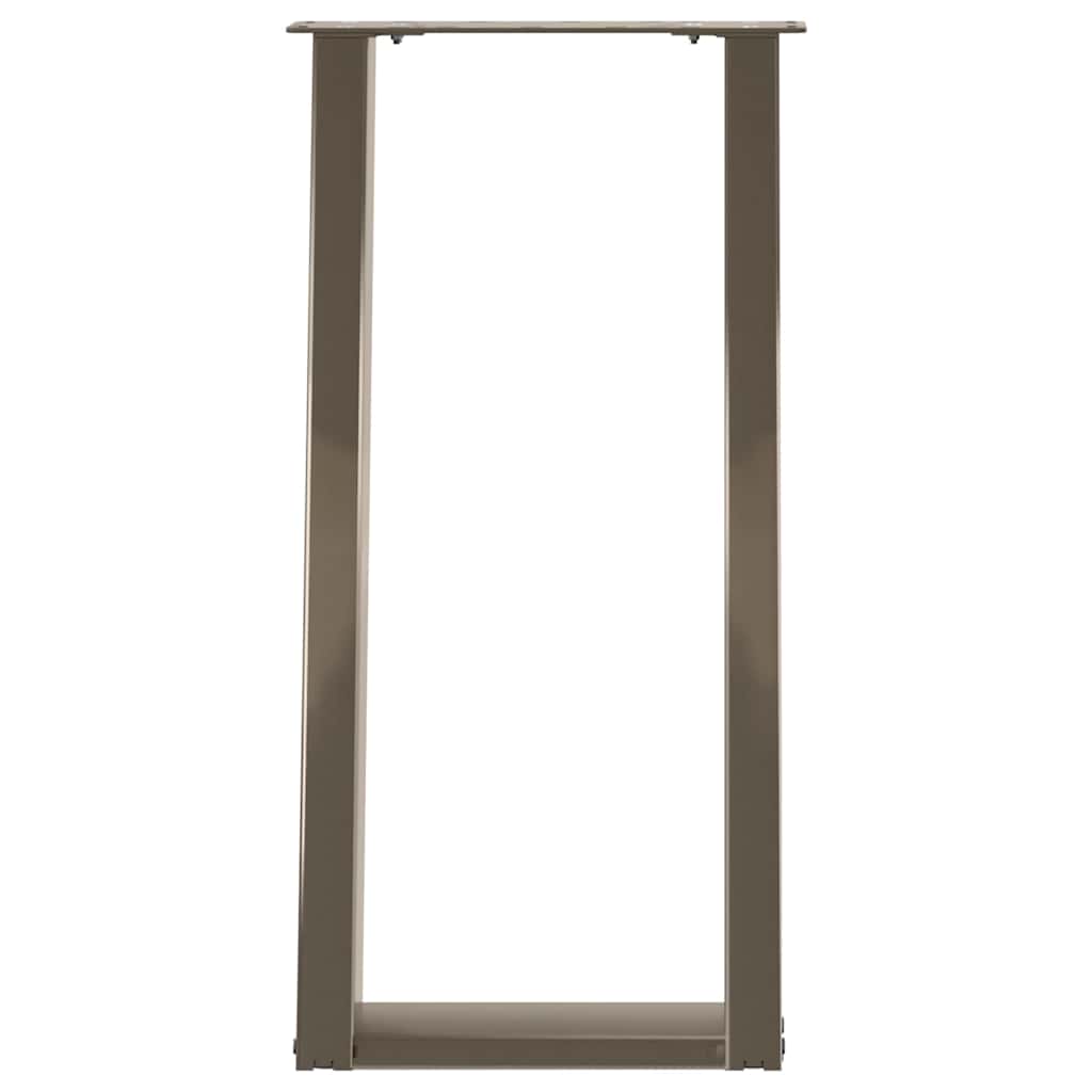 2 db U alakú natúr acél konzolasztal láb 38x(72-73) cm 5