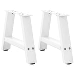 2 db A-alakú fehér dohányzóasztal láb 40 x (30-31) cm acél