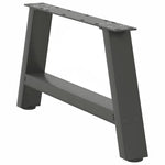 2 db antracitszürke A-alakú acél dohányzóasztal láb 70x(30-31) cm 4