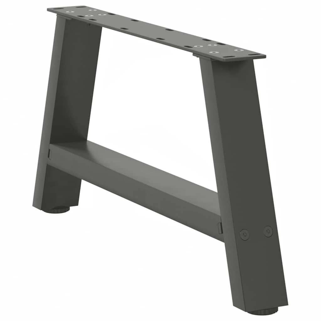 2 db antracitszürke A-alakú acél dohányzóasztal láb 70x(30-31) cm 4