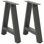 2 db antracitszürke A-alakú acél dohányzóasztal láb 38x(42-43) cm