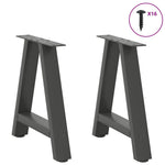 2 db antracitszürke A-alakú acél dohányzóasztal láb 38x(42-43) cm 3