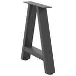 2 db antracitszürke A-alakú acél dohányzóasztal láb 38x(42-43) cm 4