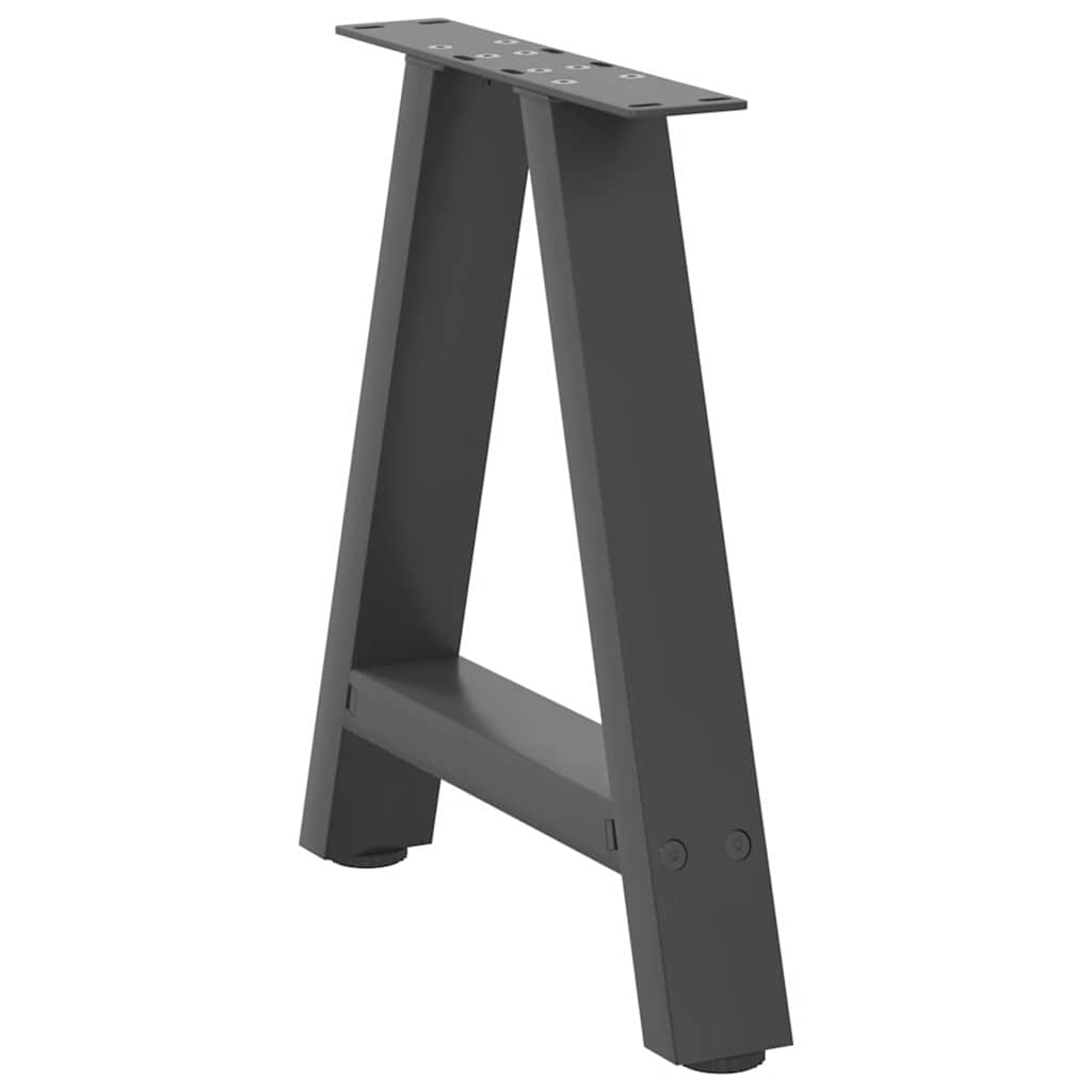 2 db antracitszürke A-alakú acél dohányzóasztal láb 38x(42-43) cm 4