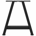 2 db fekete, A-alakú acél dohányzóasztal láb 50 x (42-43) cm 5