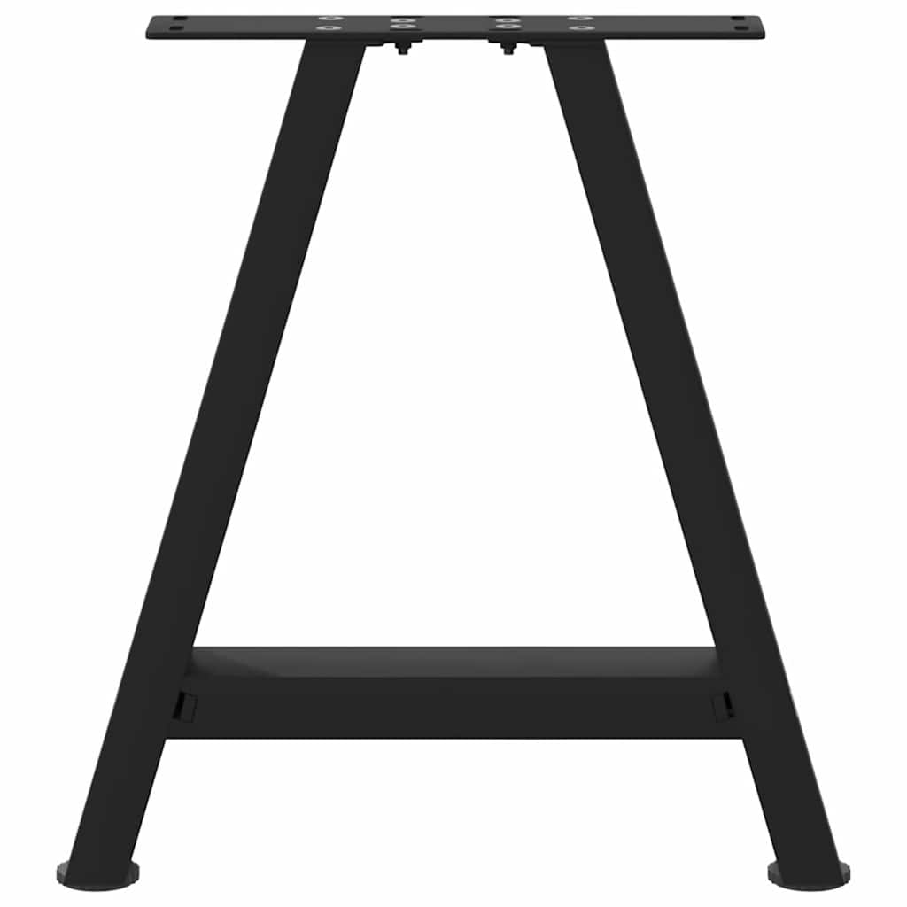 2 db fekete, A-alakú acél dohányzóasztal láb 50 x (42-43) cm 5