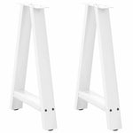 2 db fehér A-alakú étkezőasztal láb 50 x (72-73) cm acél étkezőasztal láb