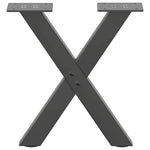 2 db antracitszürke X alakú acél dohányzóasztal láb 30x(30-31) cm 4