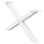2 db fehér, X alakú dohányzóasztal láb 70 x (30-31) cm acél 4