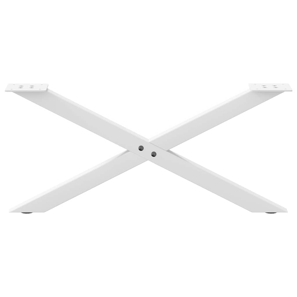 2 db fehér, X alakú dohányzóasztal láb 70 x (30-31) cm acél 5