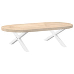 2 db fehér, X alakú dohányzóasztal láb 70 x (30-31) cm acél 8