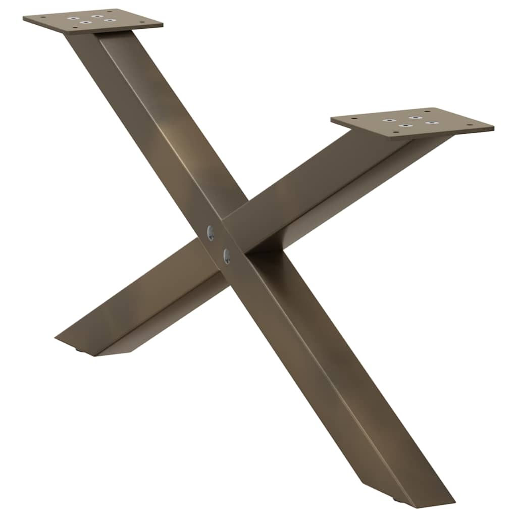 2 db X alakú natúr acél dohányzóasztal láb 70x(30-31) cm 4