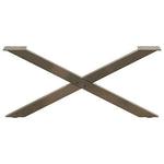 2 db X alakú natúr acél dohányzóasztal láb 70x(30-31) cm 5