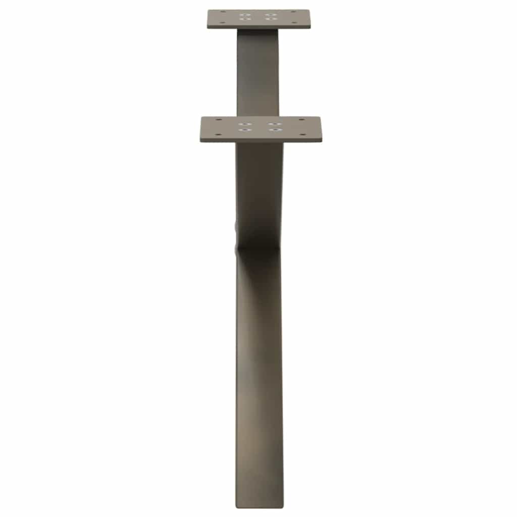 2 db X alakú natúr acél dohányzóasztal láb 70x(30-31) cm 6
