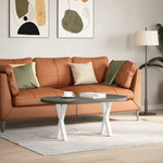2 db fehér, X alakú dohányzóasztal láb, 38 x (42-43) cm, acél 2