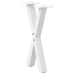 2 db fehér, X alakú dohányzóasztal láb, 38 x (42-43) cm, acél 4