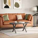 2 db antracitszürke X-alakú acél dohányzóasztal láb 50x(42-43) cm 2