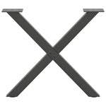 2 db antracitszürke X-alakú acél dohányzóasztal láb 50x(42-43) cm 5