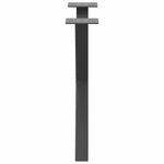 2 db antracitszürke X-alakú acél dohányzóasztal láb 50x(42-43) cm 6