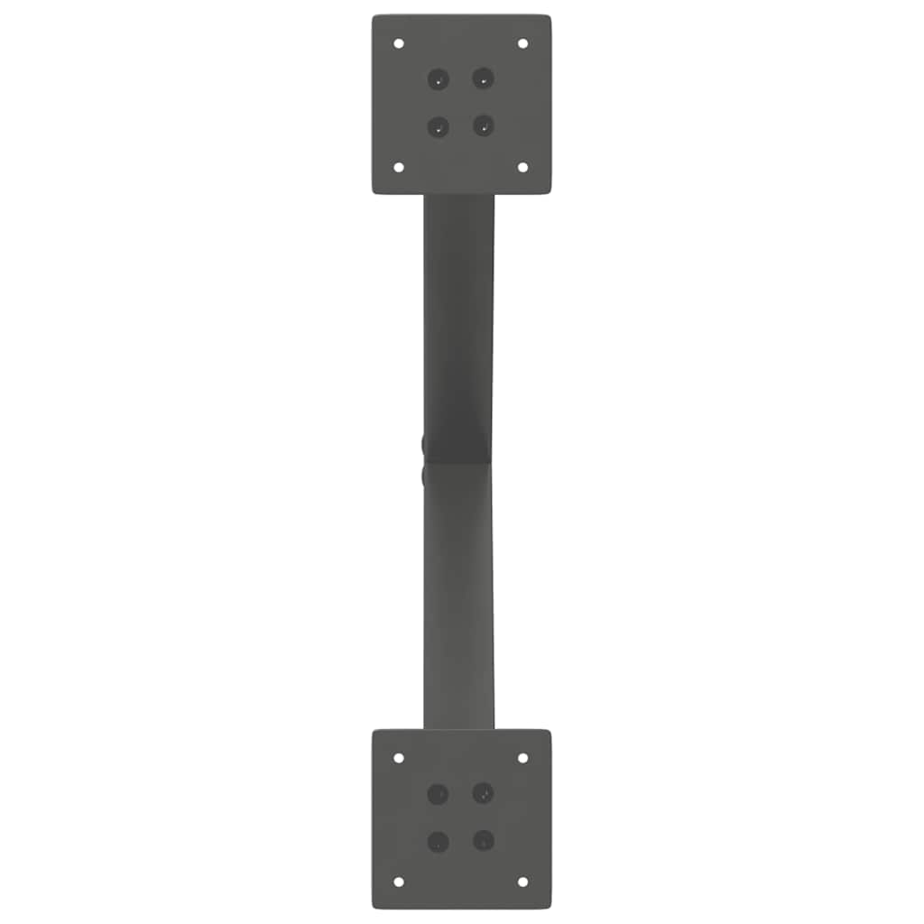 2 db antracitszürke X-alakú acél dohányzóasztal láb 50x(42-43) cm 7
