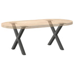 2 db antracitszürke X-alakú acél dohányzóasztal láb 50x(42-43) cm 8