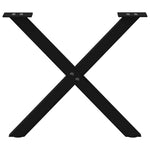 2 db fekete, X alakú acél dohányzóasztal láb 60 x (42-43) cm 4