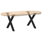 2 db fekete, X alakú acél dohányzóasztal láb 60 x (42-43) cm 8