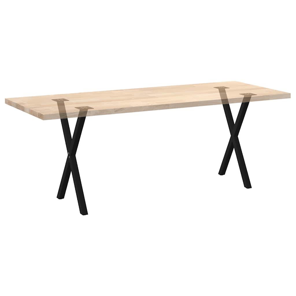 2 db X alakú étkezőasztal láb fekete acél 57 x (72-73) cm 8