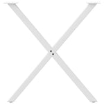 2 db X alakú étkezőasztal láb fehér 70 x (72-73) cm acél étkezőasztal láb 5