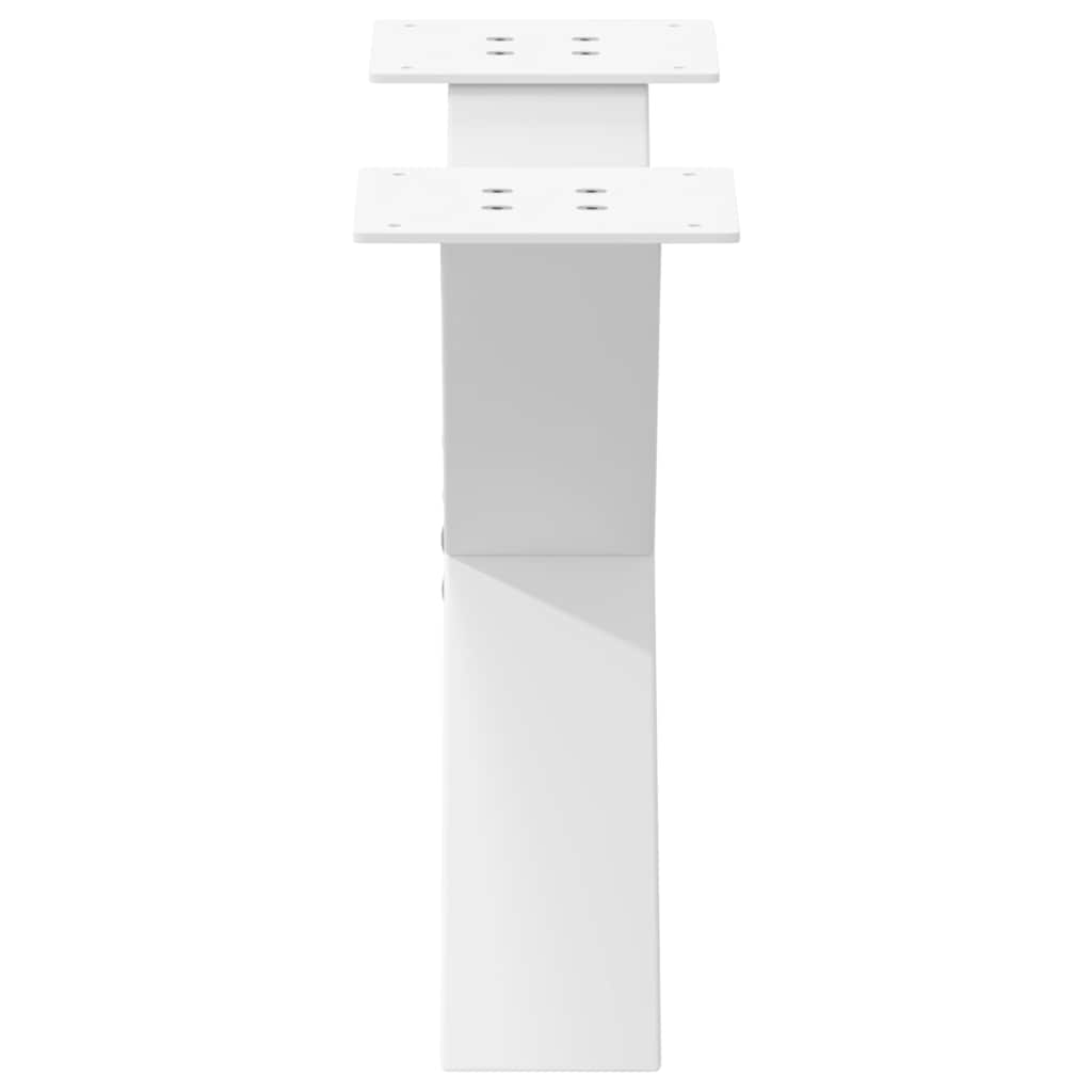 2 db fehér, X alakú acél dohányzóasztal láb 50 x (30-31) cm 6