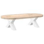 2 db fehér, X alakú acél dohányzóasztal láb 50 x (30-31) cm 8