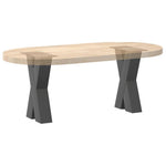 2 db antracitszürke X-alakú acél dohányzóasztal láb 38x(42-43) cm 8
