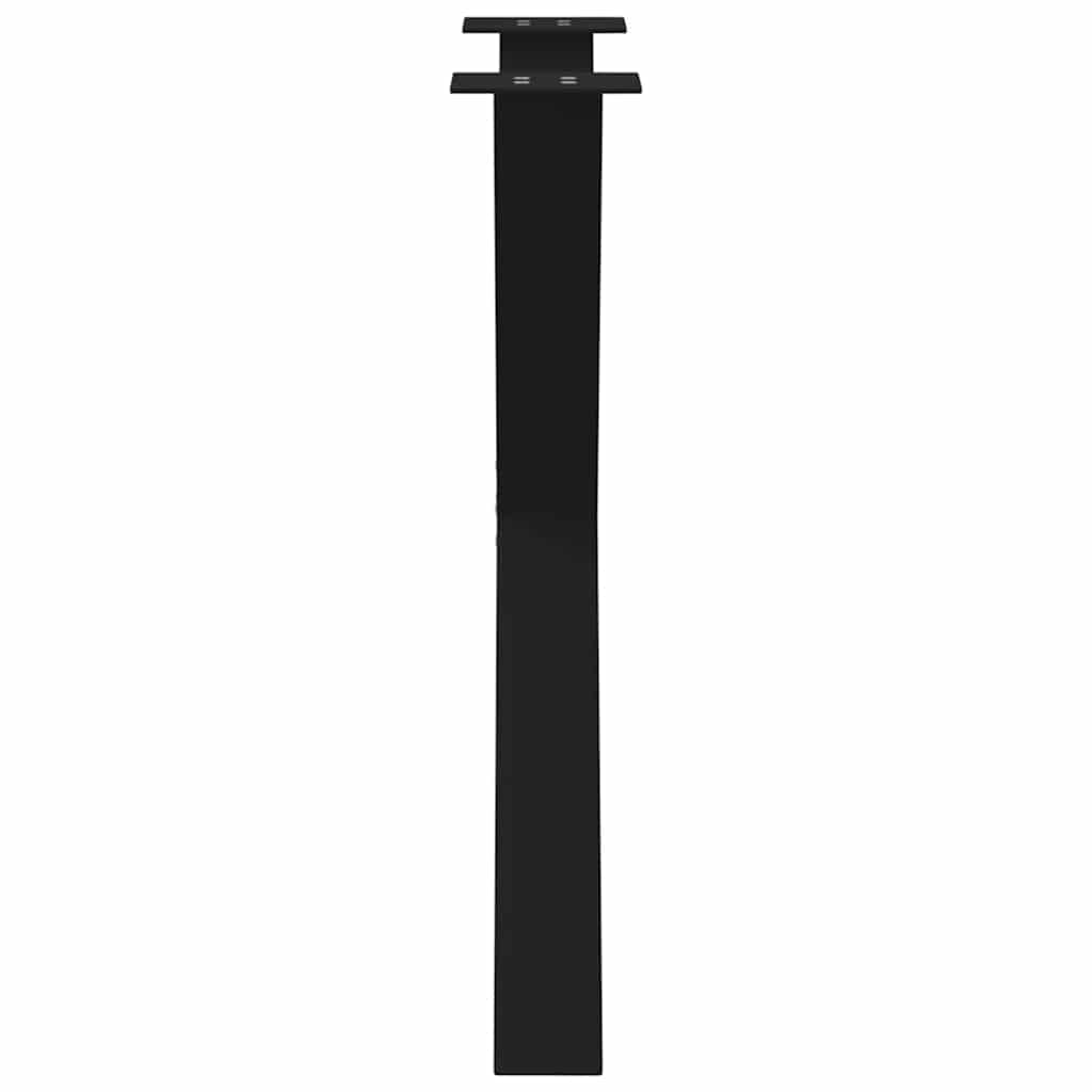 2 db X alakú étkezőasztal láb fekete 80 x (72-73) cm acél étkezőasztal láb 6