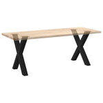 2 db X alakú étkezőasztal láb fekete 80 x (72-73) cm acél étkezőasztal láb 8