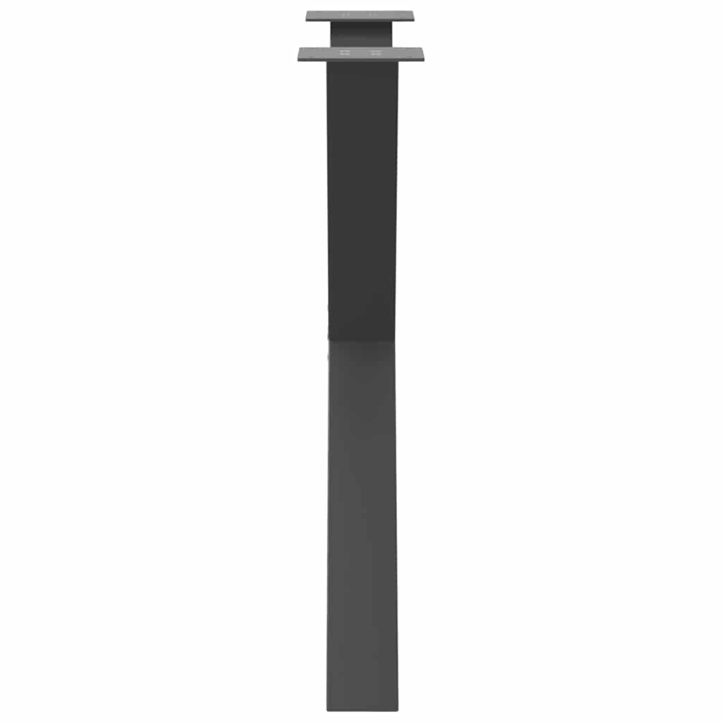 2 db antracitszürke X alakú acél étkezőasztal láb 80x(72-73) cm 6