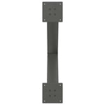 2 db antracitszürke X alakú acél étkezőasztal láb 80x(72-73) cm 7