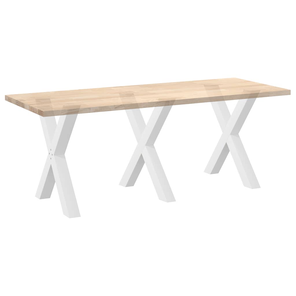 3 db fehér, X alakú étkezőasztal láb 70 x (72-73) cm acél étkezőasztal láb 8