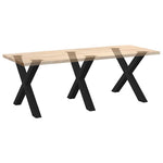 3 db X alakú étkezőasztal láb fekete 90 x (72-73) cm acél étkezőasztal láb 8