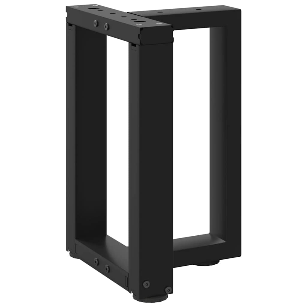2 db fekete, T-alakú acél dohányzóasztal láb 28x25x(42-43) cm 3
